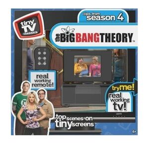 Big Bang Theory Scenes on a Real-Working Tiny TV with Working Remote